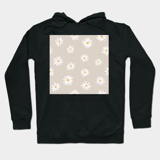 Neutral daisies Hoodie by Chantilly Designs